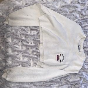 thrifted long sleeve cropped newport rowing sweater